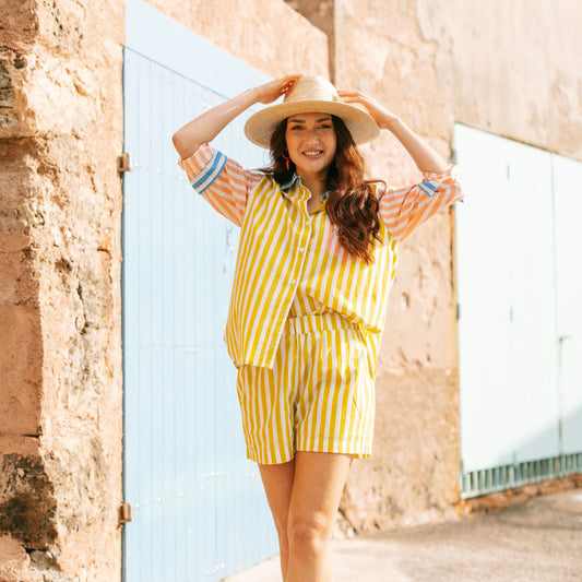 Daydreamer Colorburst Bermuda Button-Down